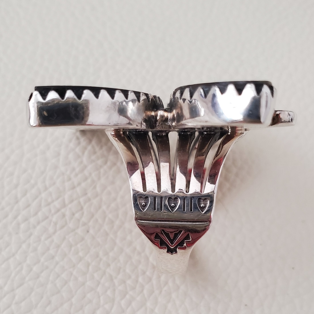 Abalone Sterling Butterfly Ring - Picture 4 of 5